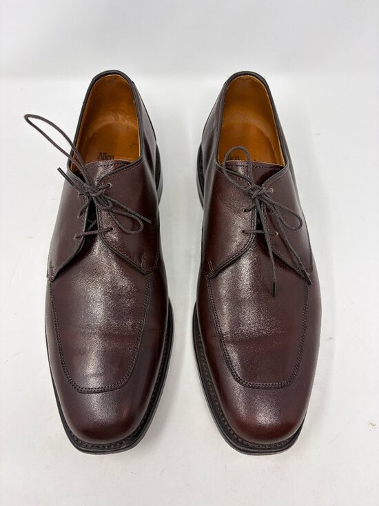 Allen Edmonds men\'s Burton dress shoes 10 D brown leather square toe oxford main image 6
